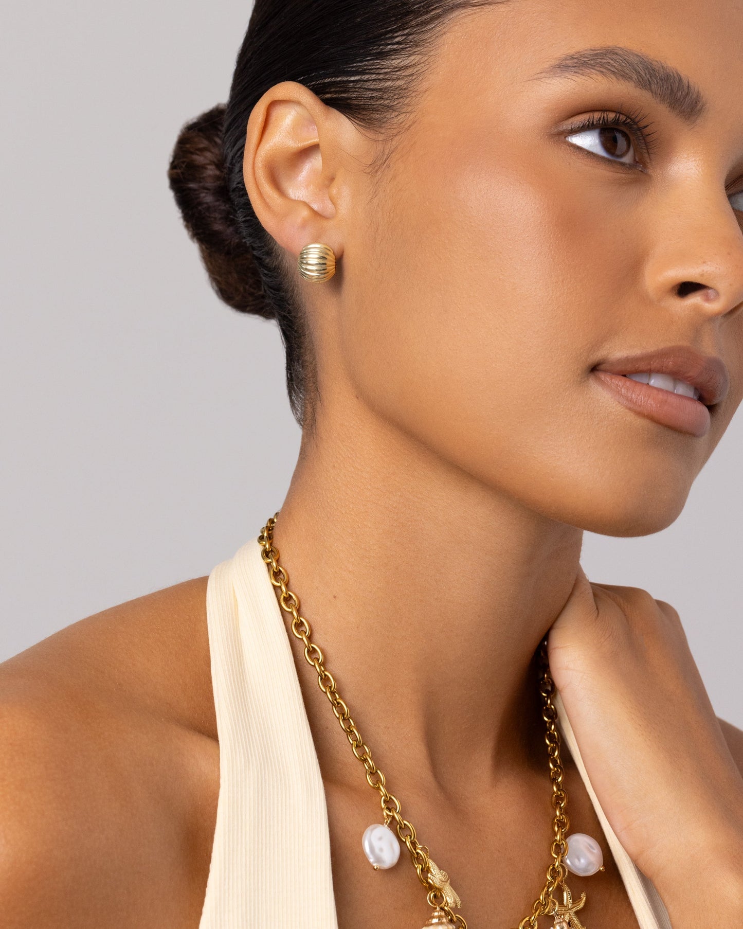 Ribbed Serena Hoops