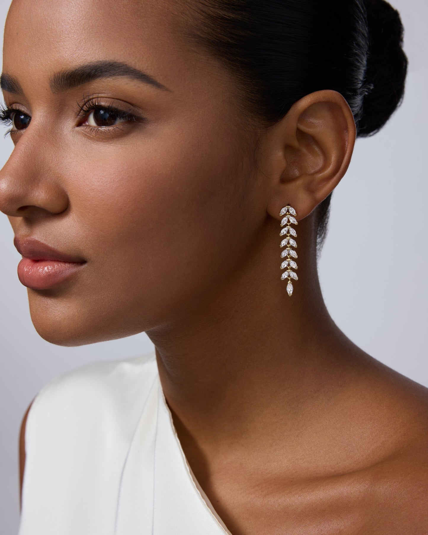 Marquise Linear Bridal Earrings
