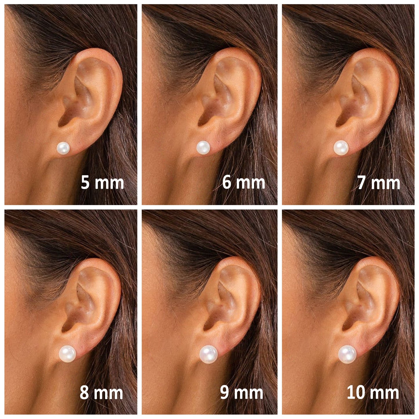 Yellow Gold Freshwater Pearl Studs