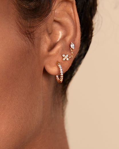 Tiny Flower Screw Back Stud