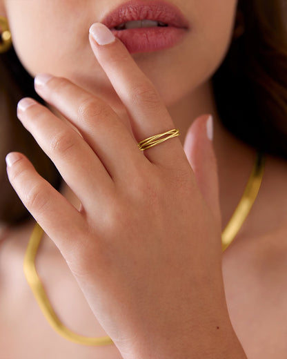Four Ways Spinning Anxiety Ring