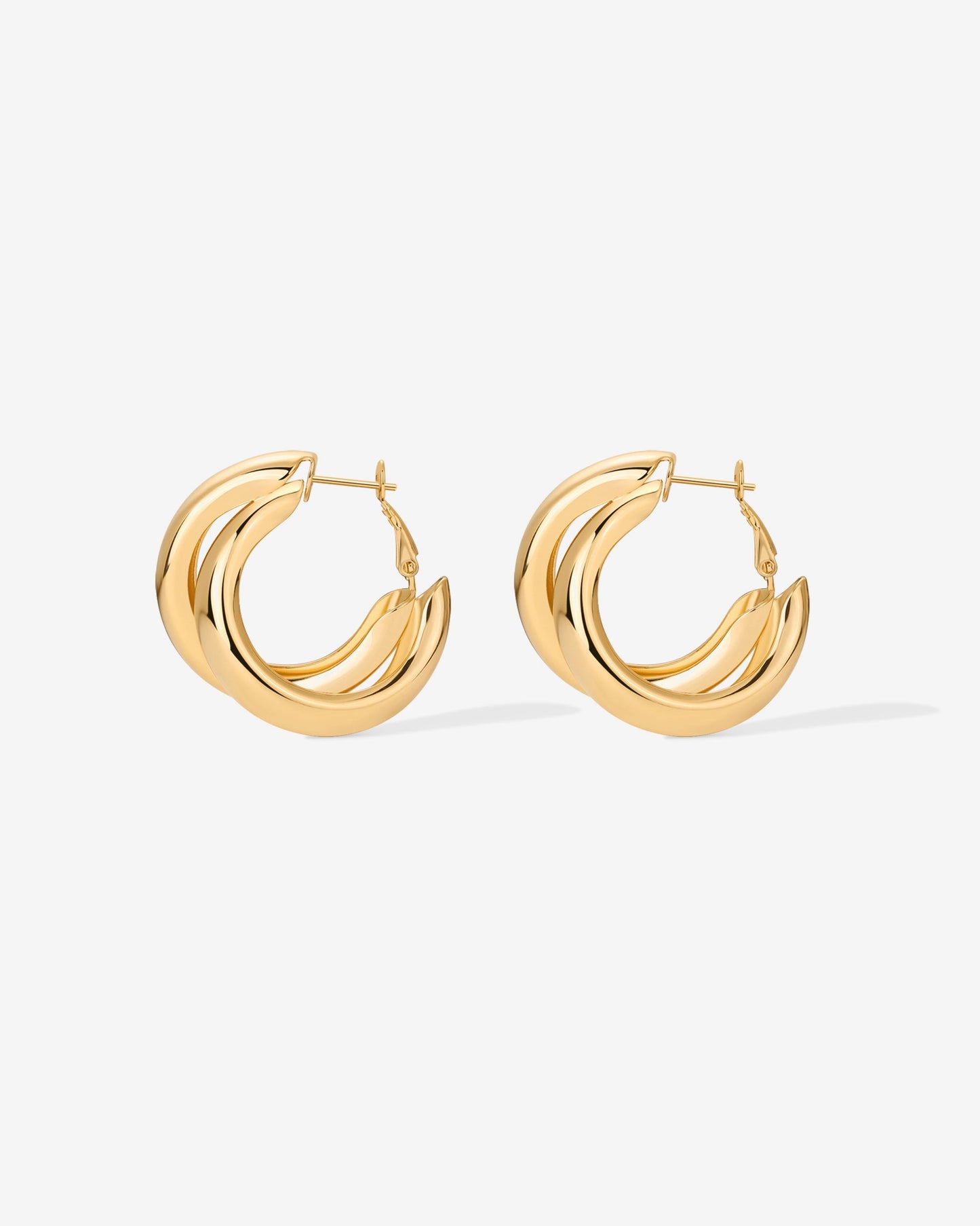 Chunky Double Hoops
