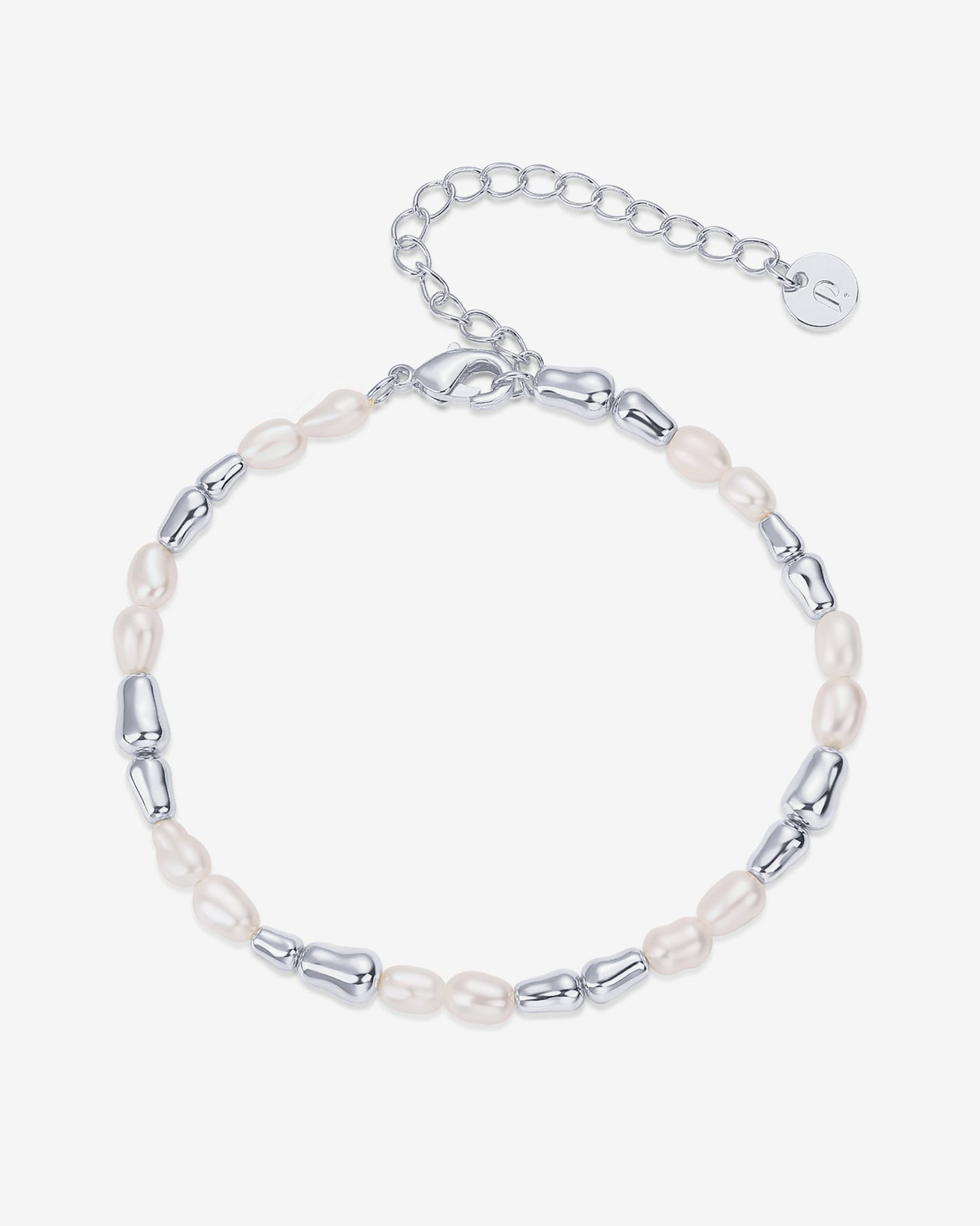 Bead and Freshwater Pearl Bracelet