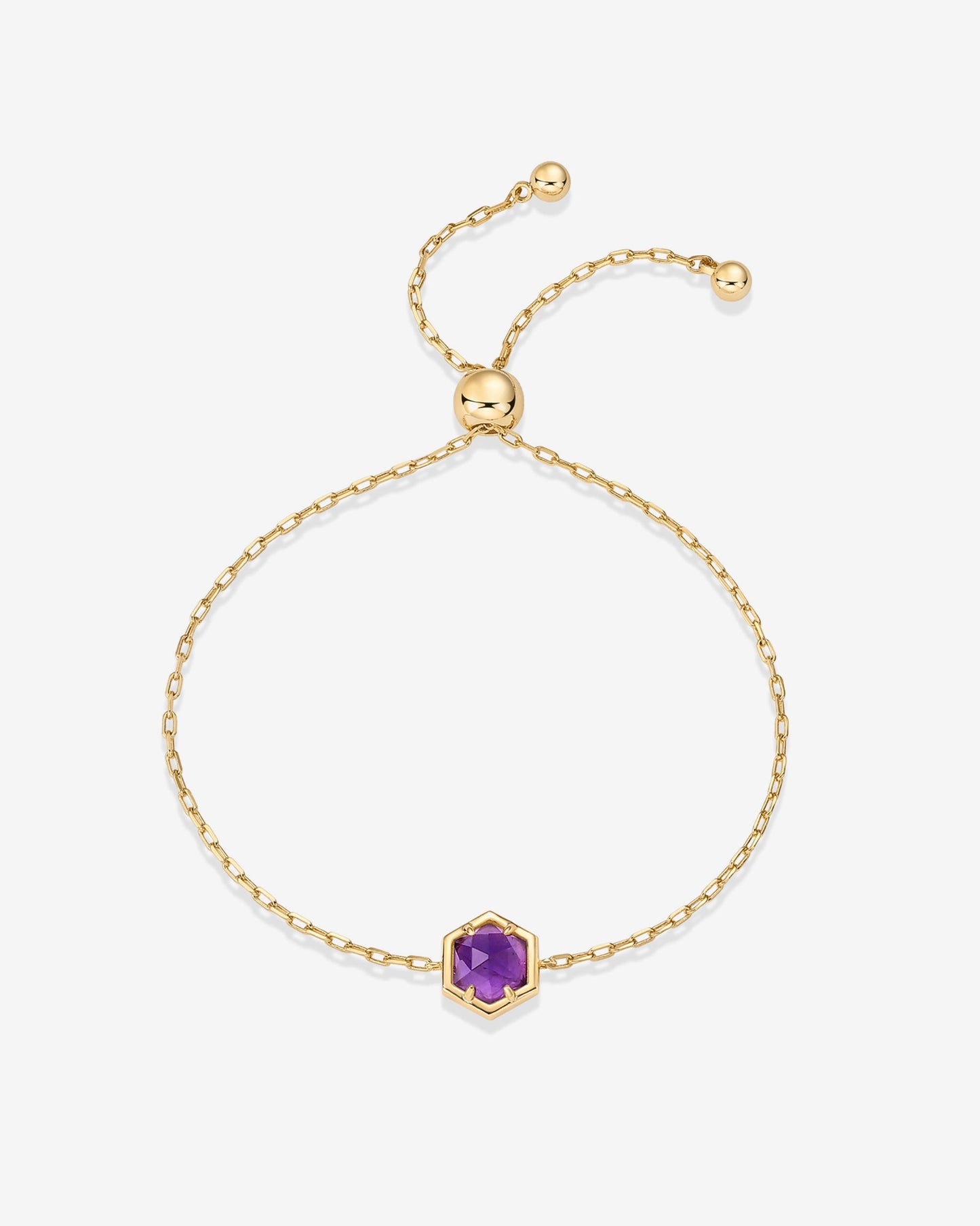 Gemstone Hexagon Bracelet