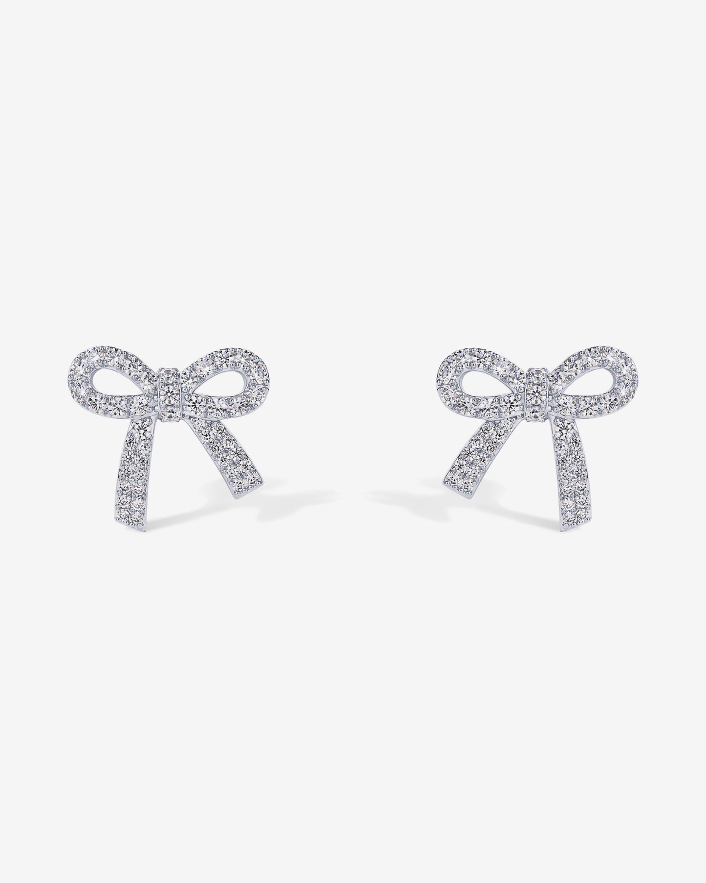 Cubic Zirconia Bow Stud Earrings