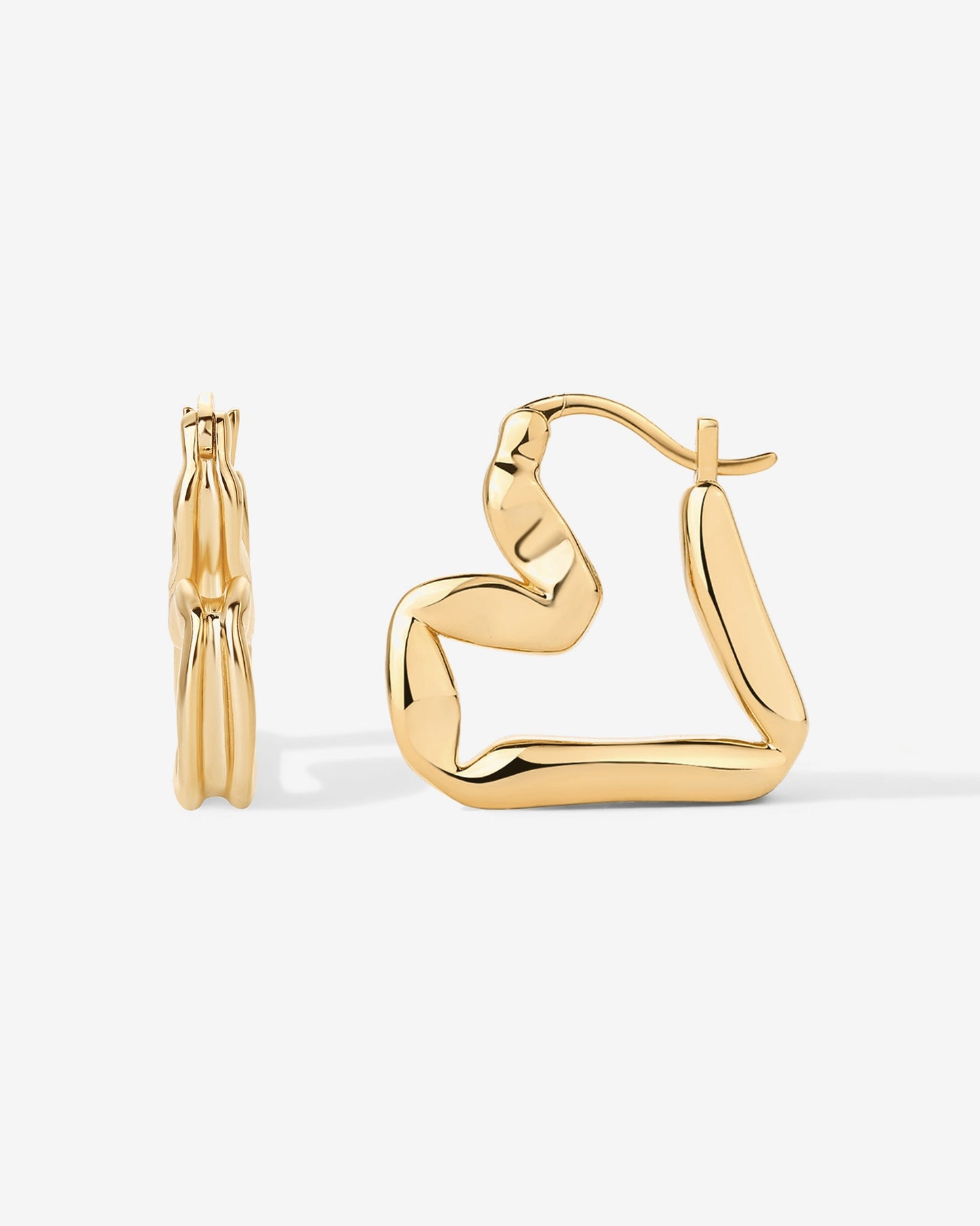Graphic Heart Hoop Earrings