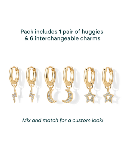 Mix and Match Huggie and Charms Set