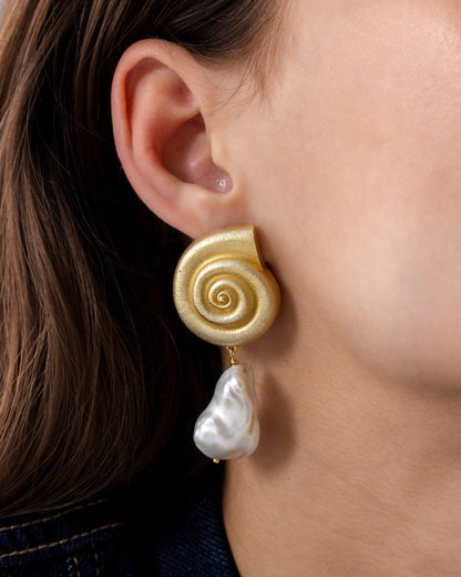 Seaside Pearl Dangle Earrings