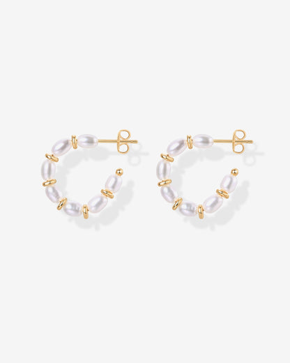 Pearl Hoop Huggies