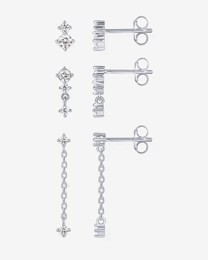 Mix and Match Stud and Dangle 3 Pack