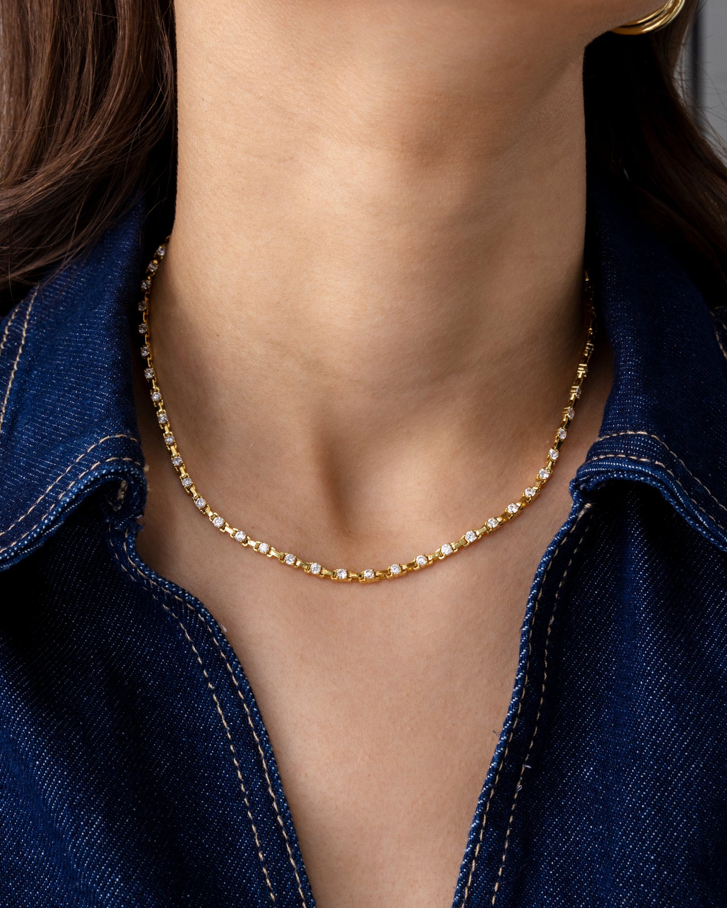 Station Tennis Necklace