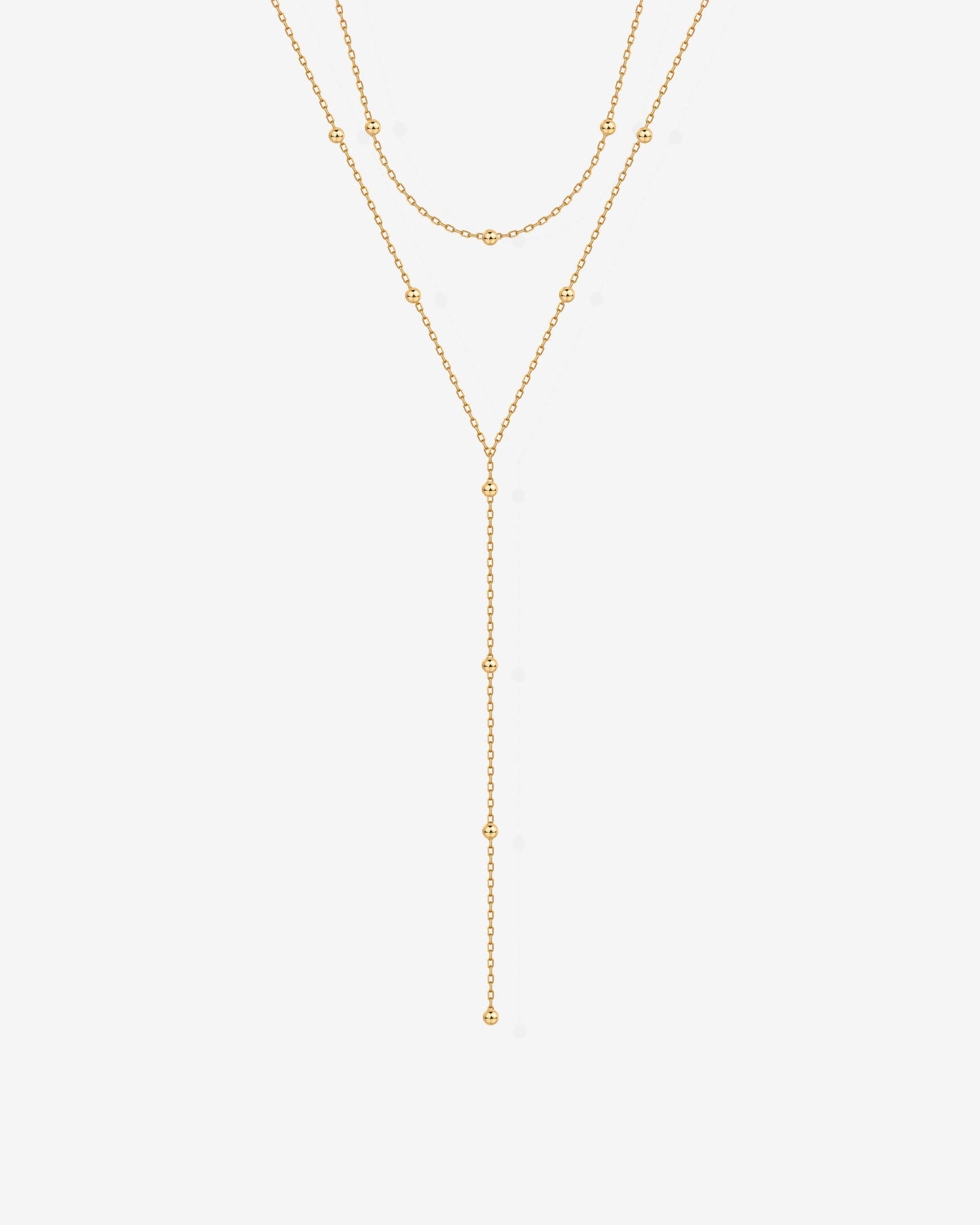 Beaded Tassel Lariat Necklace