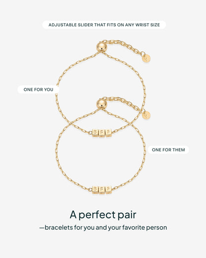 BFF-ILYSM Cube Bracelet