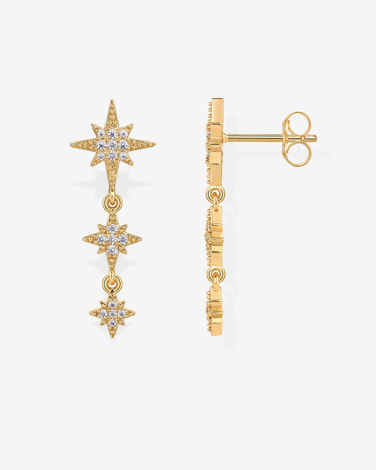 Multi Starburst Drop Earrings