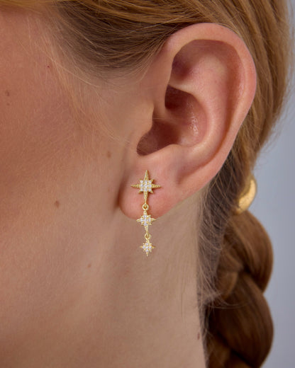 Multi Starburst Drop Earrings