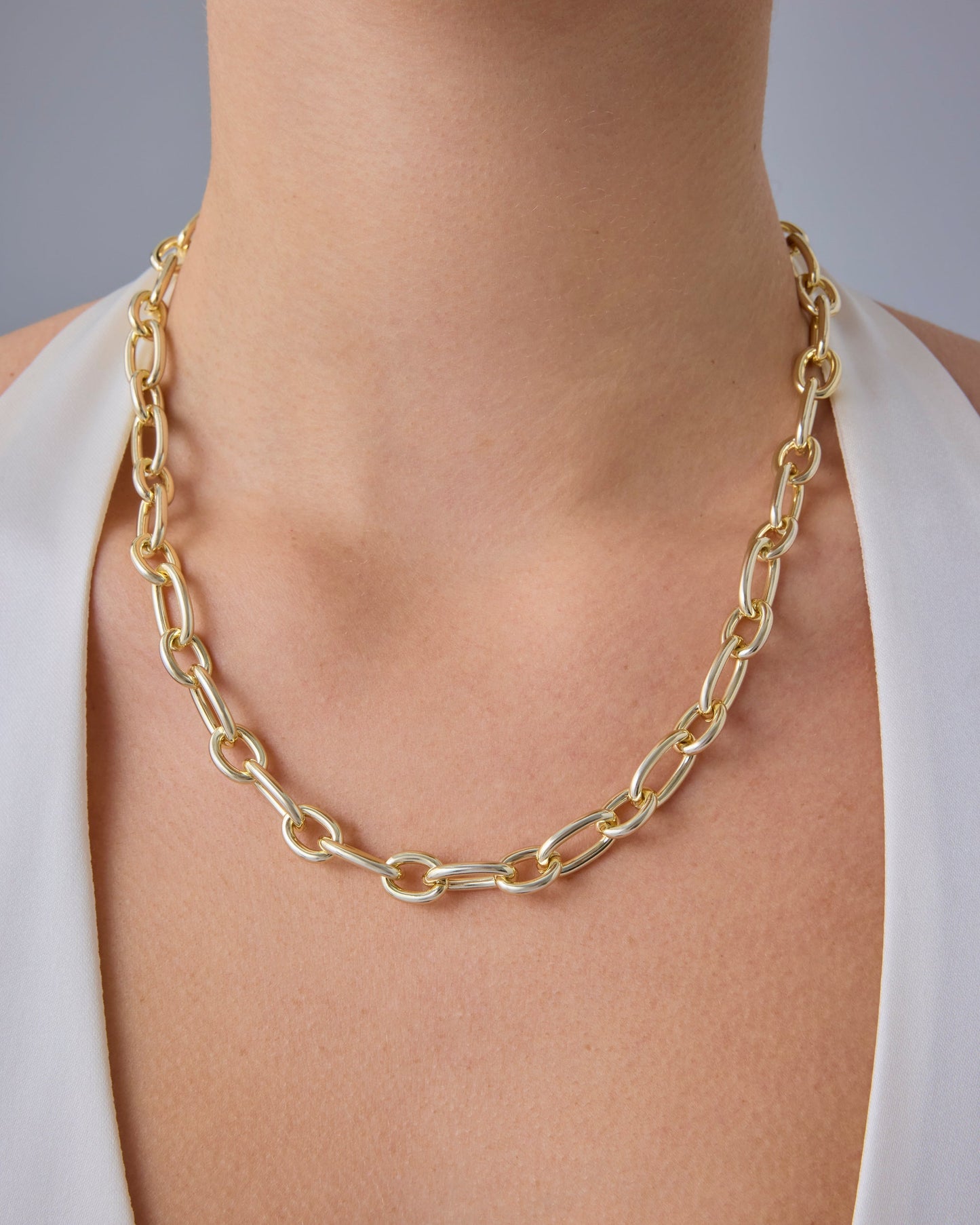 Chunky Oval Link Chain Necklace