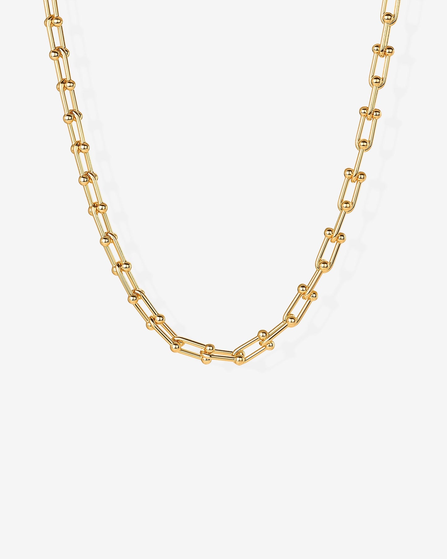 Chunky Barbell Links Chain Necklace