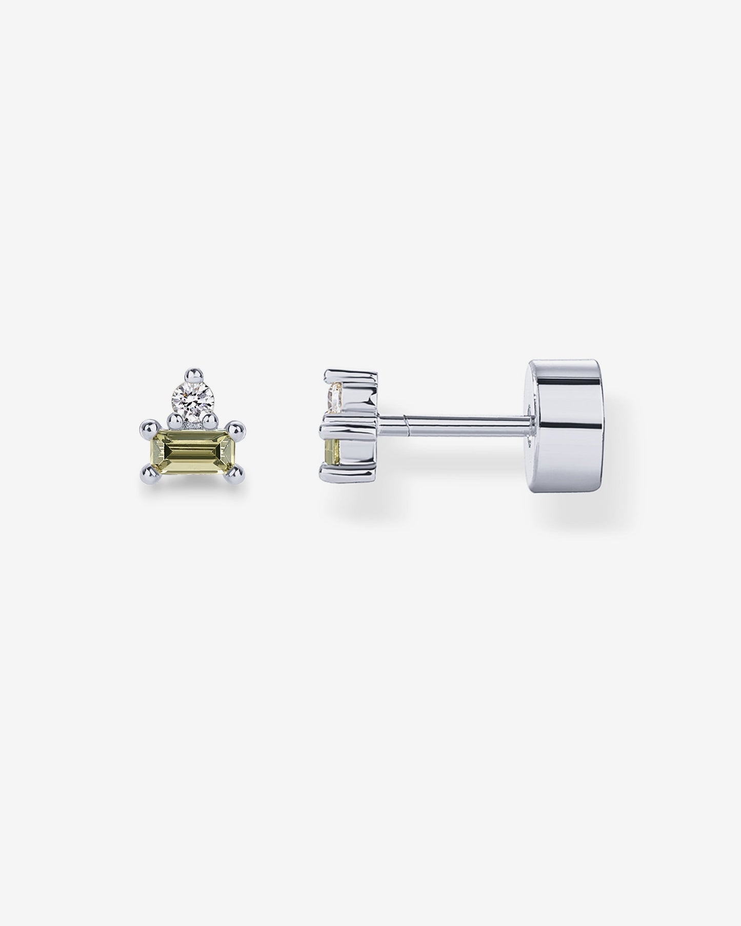 Two-Tone Gemstone Studs