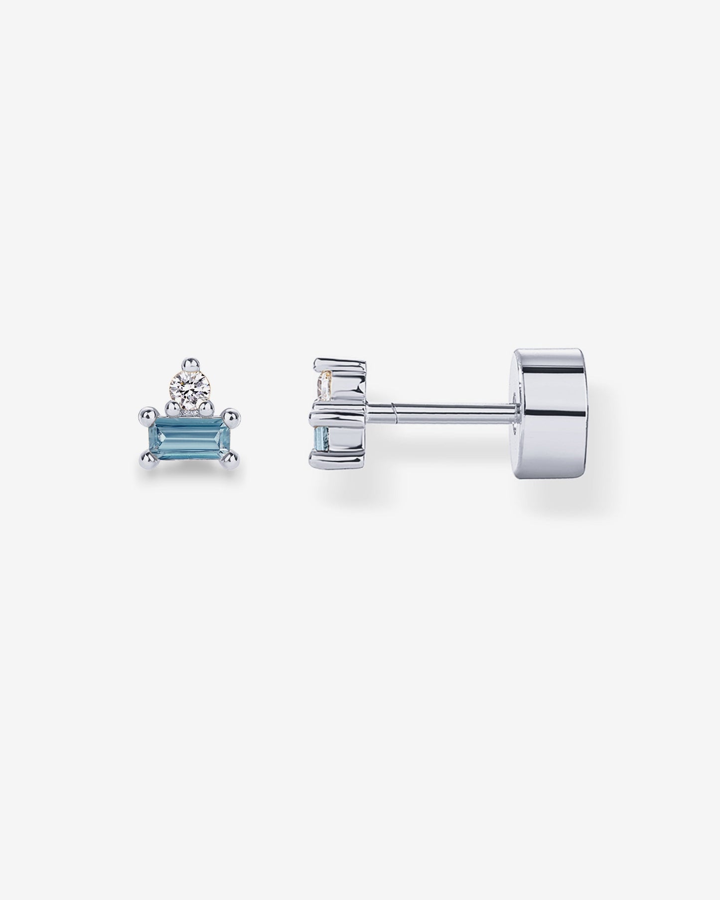 Two-Tone Gemstone Studs