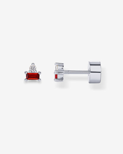 Two-Tone Gemstone Studs