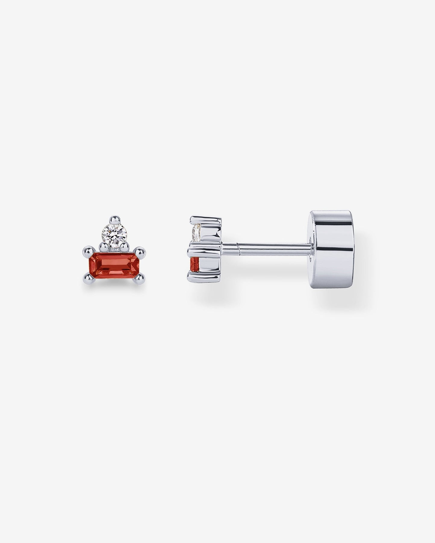 Two-Tone Gemstone Studs