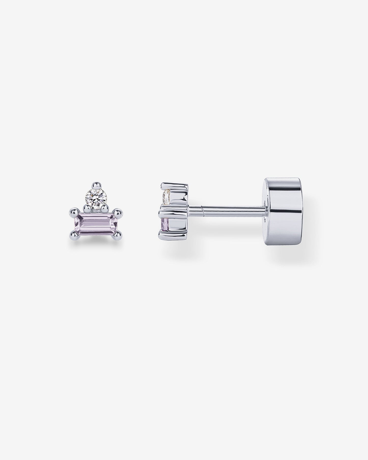 Two-Tone Gemstone Studs