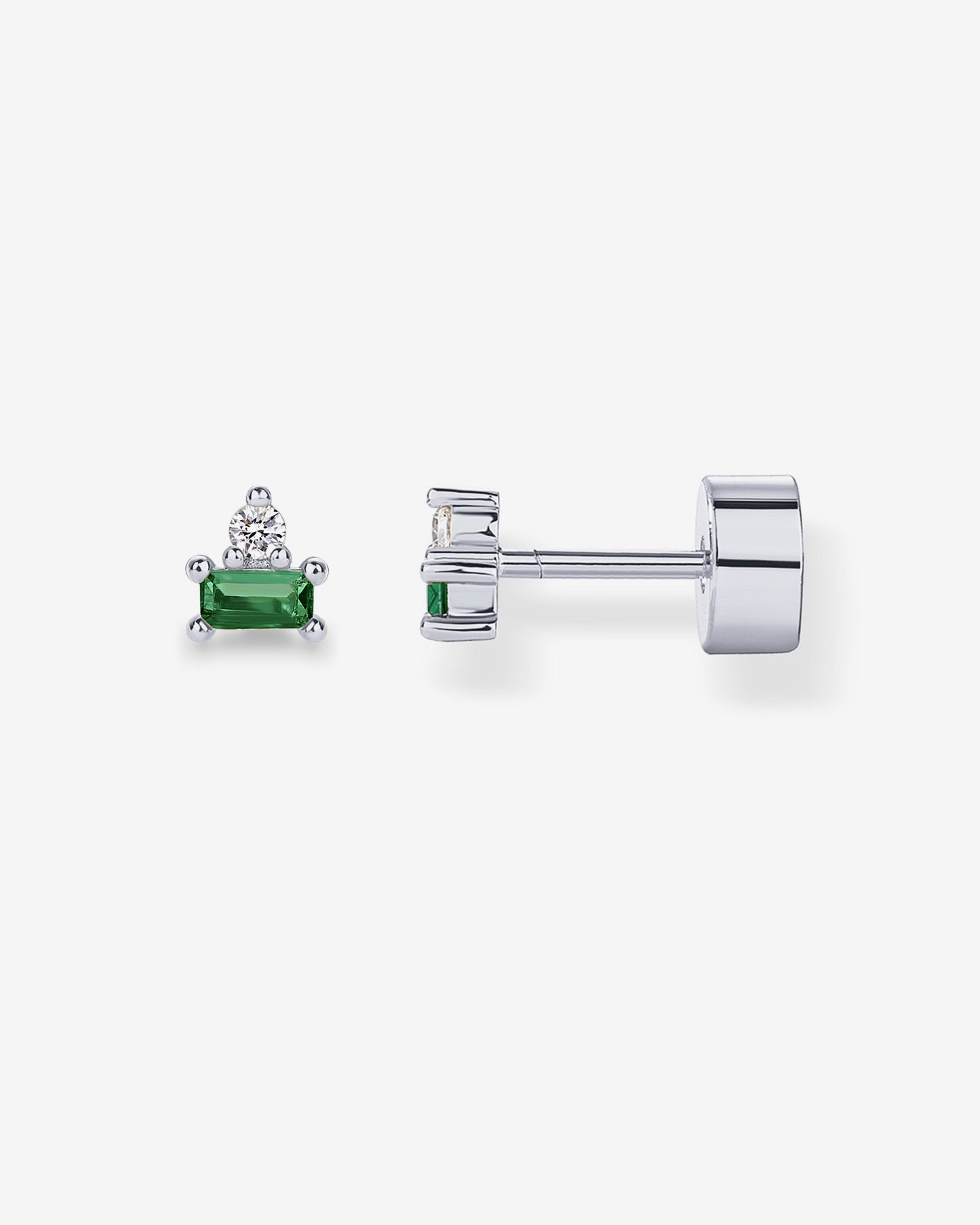 Two-Tone Gemstone Studs