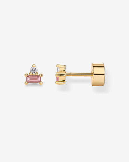 Two-Tone Gemstone Studs