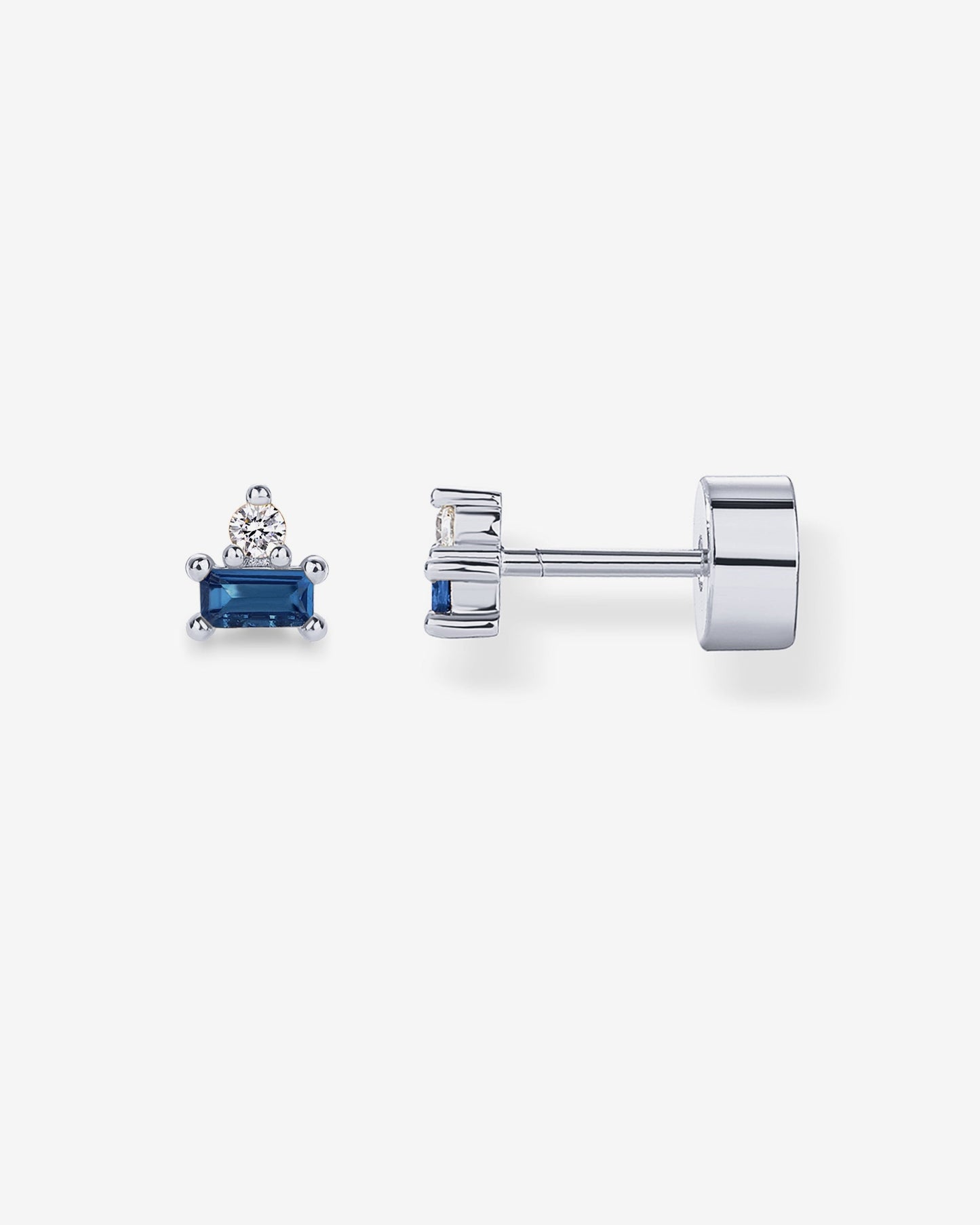 Two-Tone Gemstone Studs