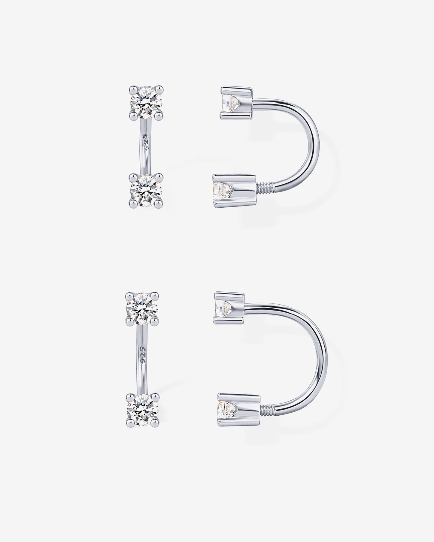 Sparkle Half Hoop Huggie