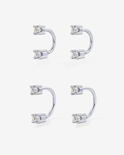 Sparkle Half Hoop Huggie