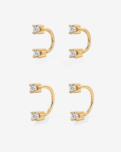 Sparkle Half Hoop Huggie