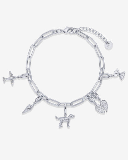 Cherished Connections Charm Paperclip Bracelet Set
