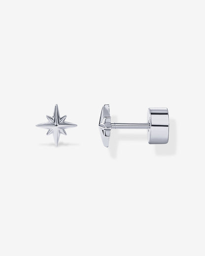 North Star Flat Back Stud Earrings