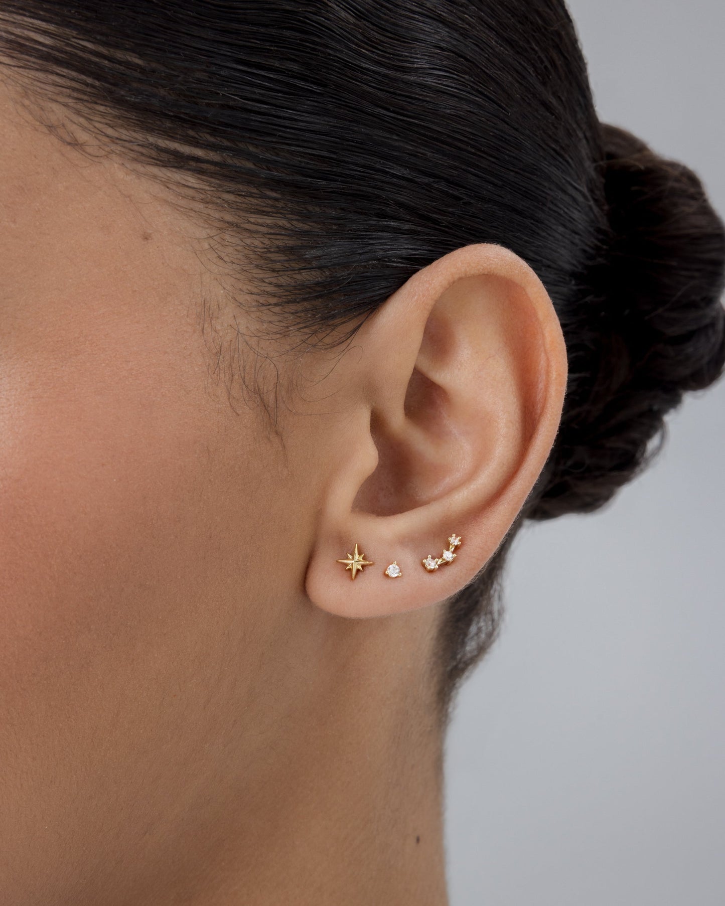 North Star Flat Back Stud Earrings