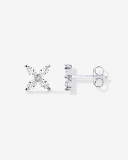 4 Stone Marquise Stud Earrings