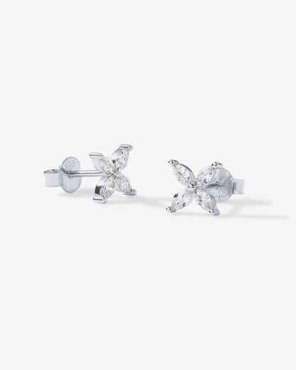 4 Stone Marquise Stud Earrings