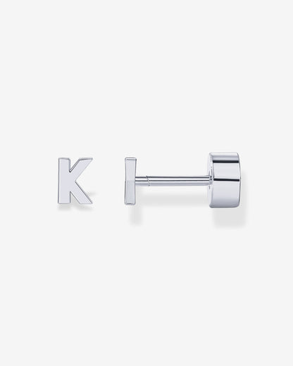 Initial Letter Flatback Earrings