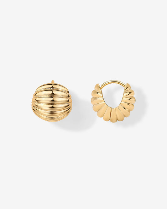 Ribbed Serena Hoops