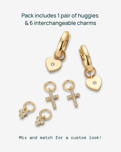 Mix and Match Huggie and Charms Set