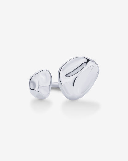Double Pebble Open Ring