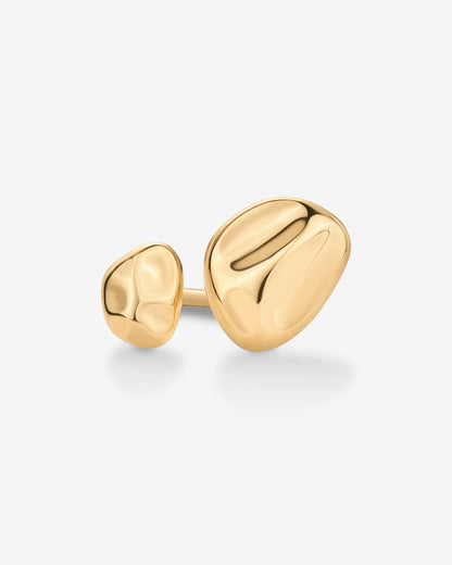 Double Pebble Open Ring