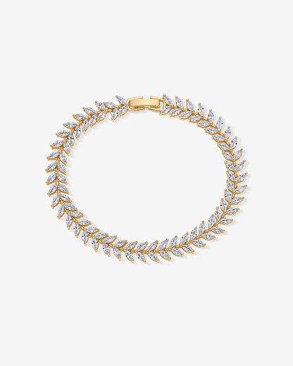 Marquise Leaf Tennis Bracelet
