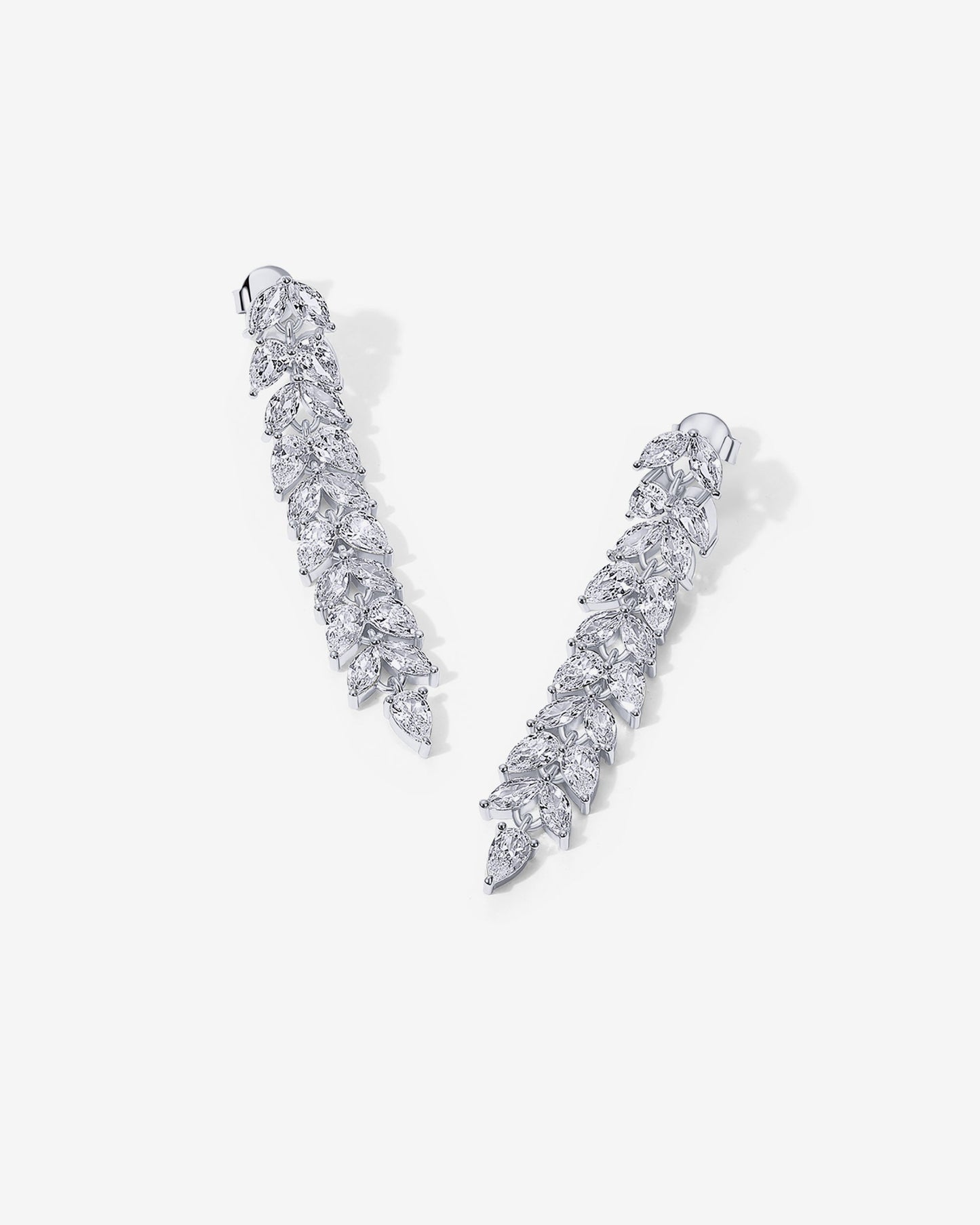 Marquise Linear Bridal Earrings