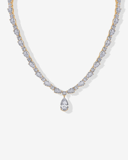 Pear Drop Tennis Necklace