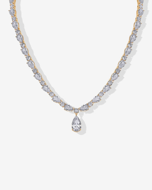 Pear Drop Tennis Necklace