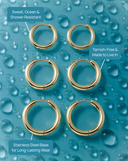Small Hoop Earrings Set