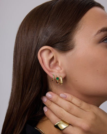 Luxe Huggie Hoop Earrings Set