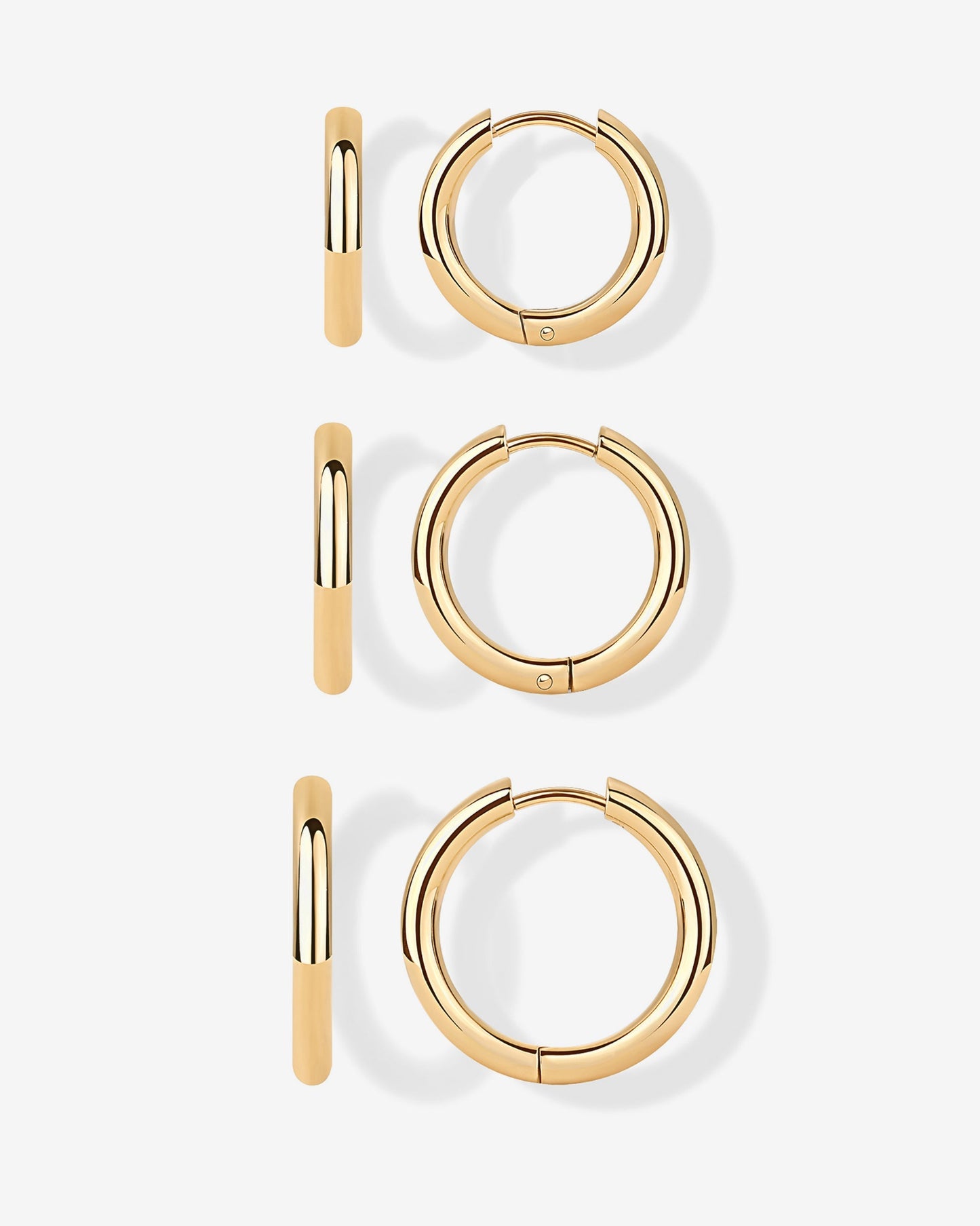 Thin Hoop Earrings Set