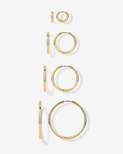 Cascade Graduated Hoop Earrings Set